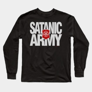 The Satanic Army - Pentagram Shield Long Sleeve T-Shirt